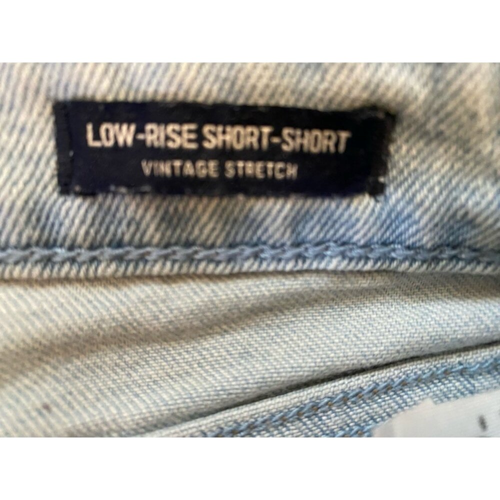 Hollister Women's Jr Size 1 Blue Shorts 28X2” Distressed Stretch Jean - Picture 4 of 10